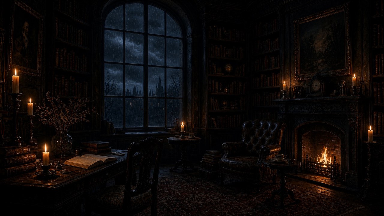 Candlelit Library — Volume IV of Midnight Study Studios